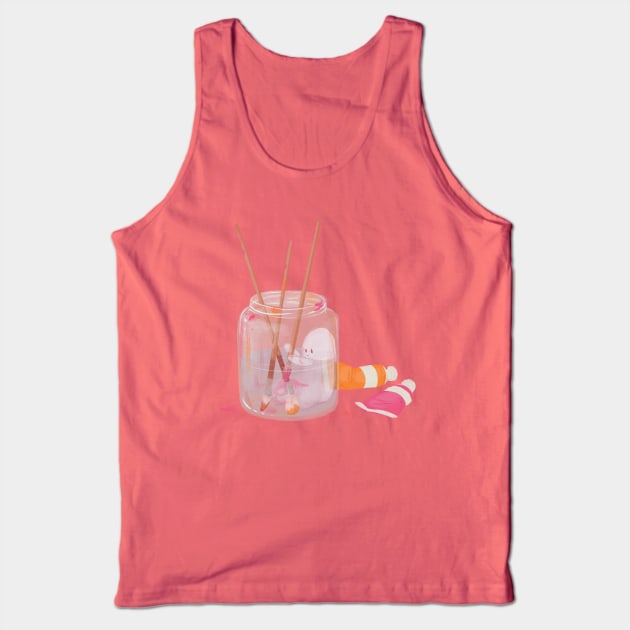 Ghost Paint Cleaner Jar Tank Top by SarahWrightArt